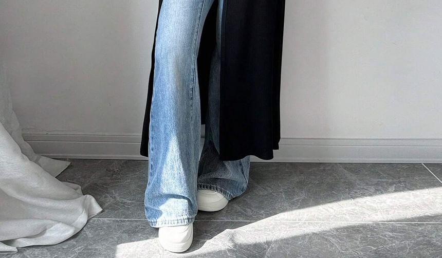 Long Sleeve V-Neck Plain Long Light Cardigan