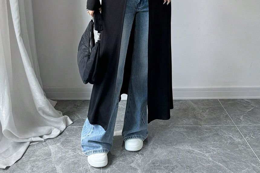 Long Sleeve V-Neck Plain Long Light Cardigan