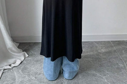 Long Sleeve V-Neck Plain Long Light Cardigan