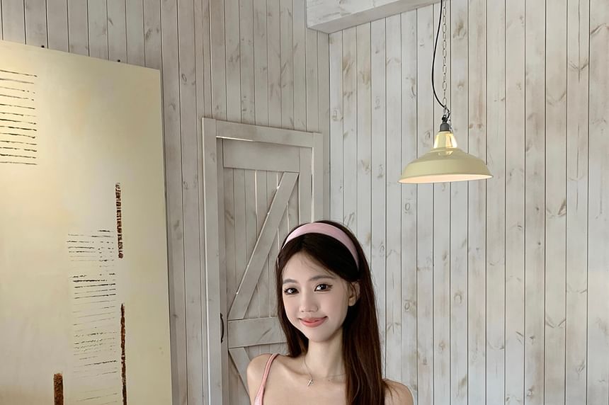 Striped Round Neck Camisole Cardigan Top