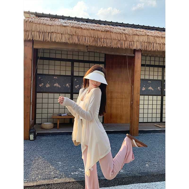 Long Open Front Plain Cardigan