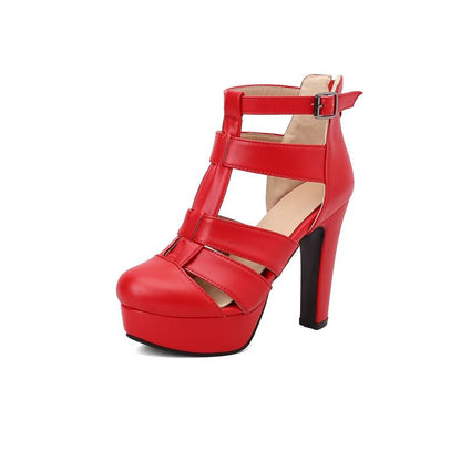 Strappy Platform Chunky Heel Sandals