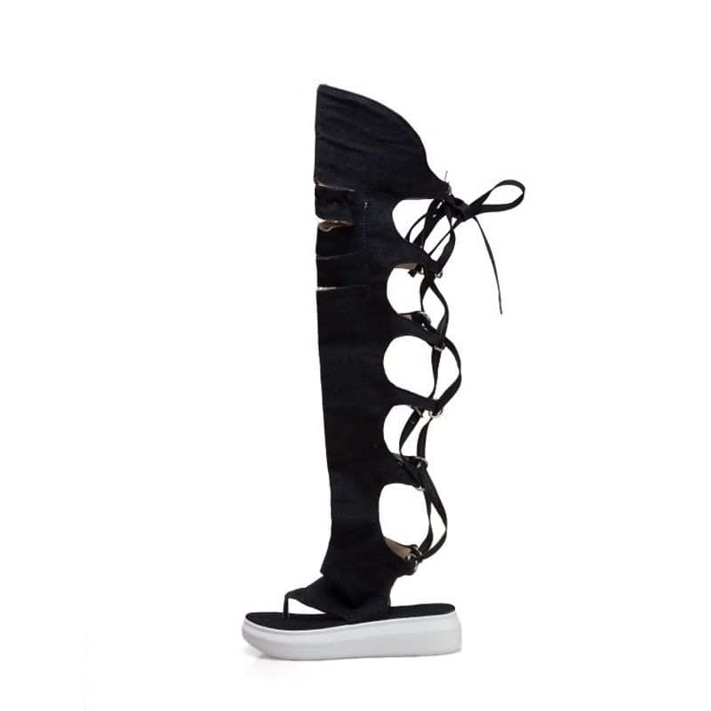 Strappy Thong Platform Gladiator Sandals