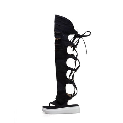 Strappy Thong Platform Gladiator Sandals