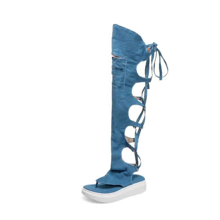 Strappy Thong Platform Gladiator Sandals