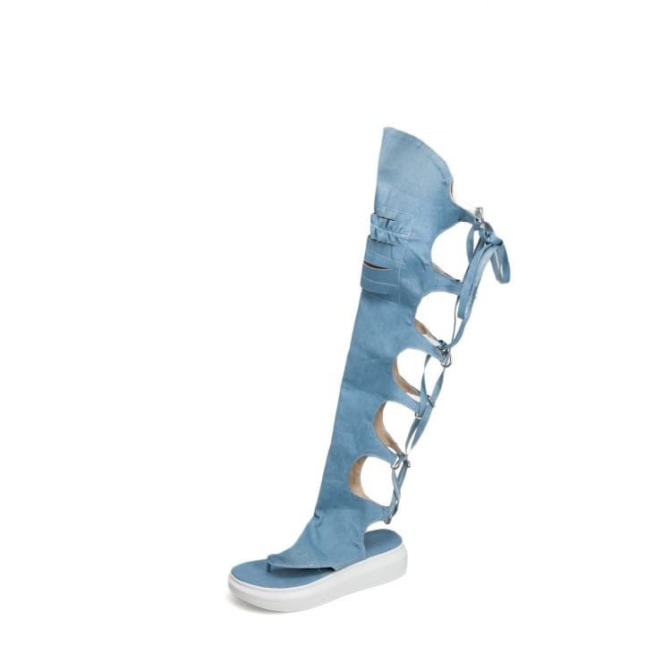 Strappy Thong Platform Gladiator Sandals