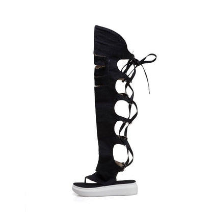 Strappy Thong Platform Gladiator Sandals