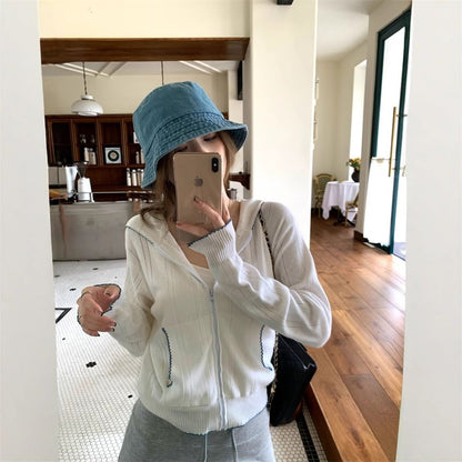 Hooded Zip Cardigan