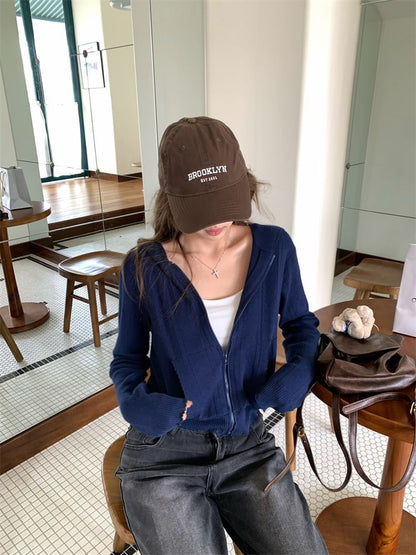 Hooded Zip Cardigan
