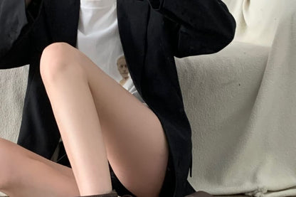 Platform Plain Ruched Faux Leather Short Boots