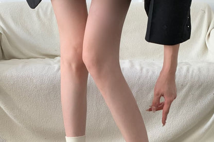 Platform Adhesive Strap Plain Faux Leather Shoes