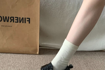 Platform Adhesive Strap Plain Faux Leather Shoes