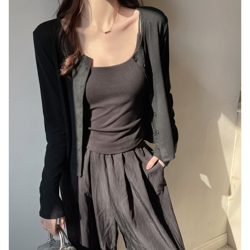 Classic Button-Front Cardigan
