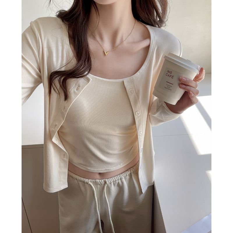 Classic Button-Front Cardigan