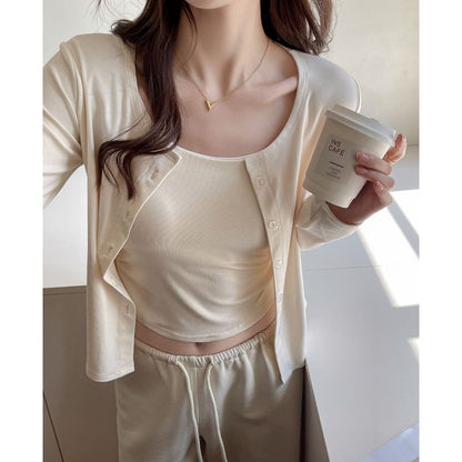 Classic Button-Front Cardigan