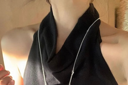 Sleeveless Crop Top and Cardigan Set