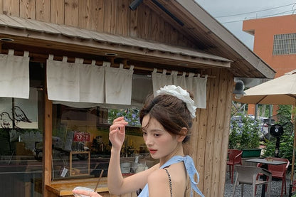 Dotted Flowy Sleeveless Top