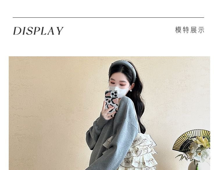 Maternity Knitted Two-Piece Sweater & Wide-Leg Pants Set