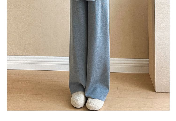 Maternity Knitted Two-Piece Sweater & Wide-Leg Pants Set