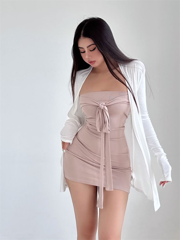 Lightweight Open Front Cardigan