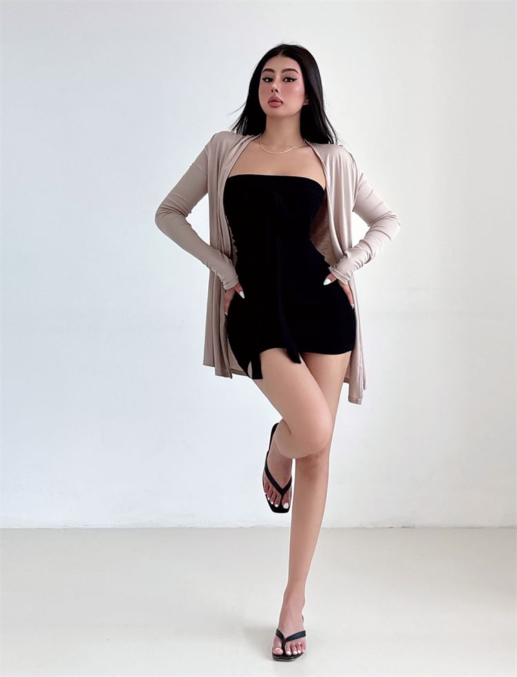 Lightweight Open Front Cardigan