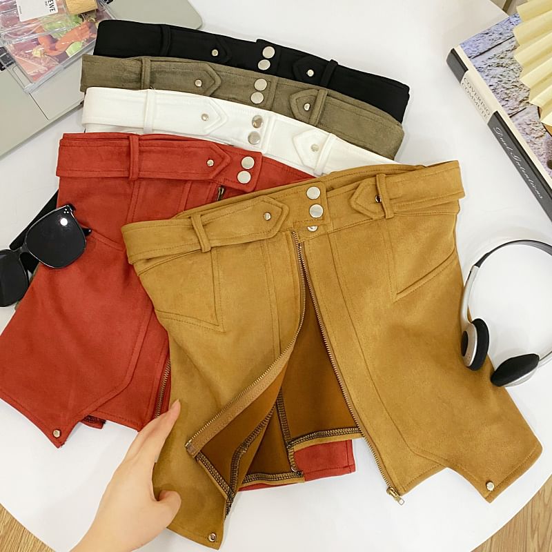 Zip-Up Tube Top with Solid Color, Fitted Silhouette