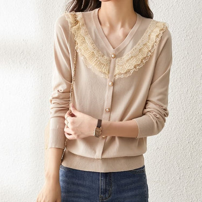 Lace Trim Cardigan