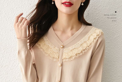 Lace Trim Cardigan