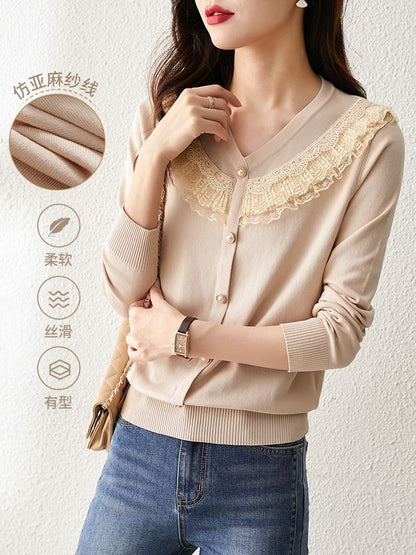 Lace Trim Cardigan