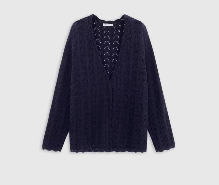 Spaghetti Strap Knit Camisole Top with High-Waisted Shorts and Pointelle Cardigan Set