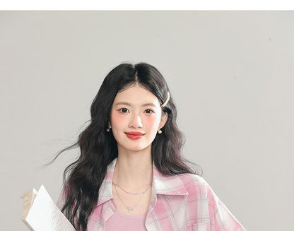 Plaid Long-Sleeved Button Shirt