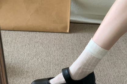 Faux Leather Platform Mary Jane Shoes