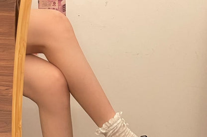 Faux Leather Hidden Wedge Lace-Up Shoes
