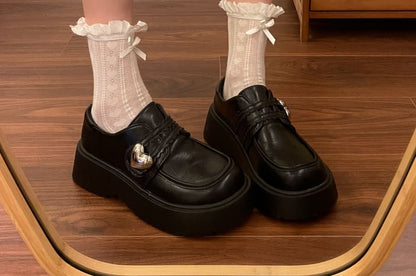 Faux Leather Adhesive Strap Loafers