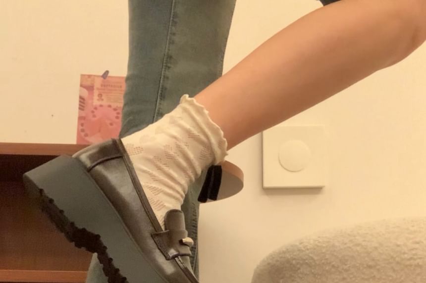 Faux Leather Platform Loafers