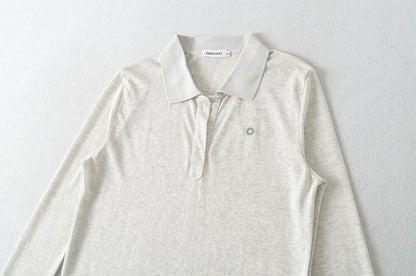 Collared Sleeved Plain Casual Tee