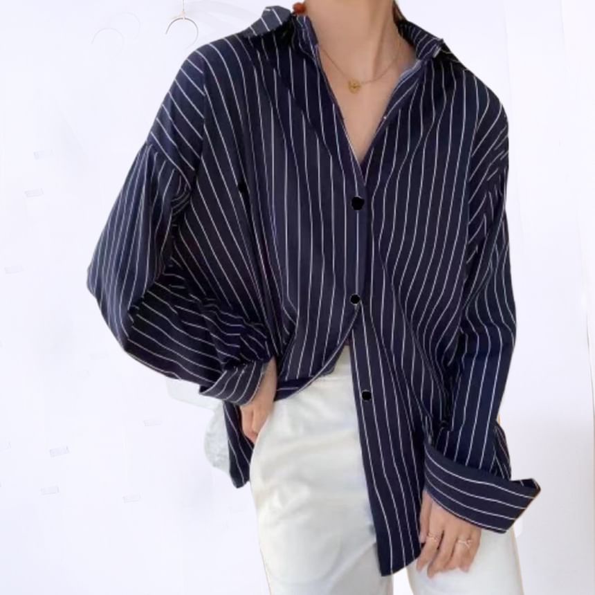 Striped Sleeved Casual Shirt