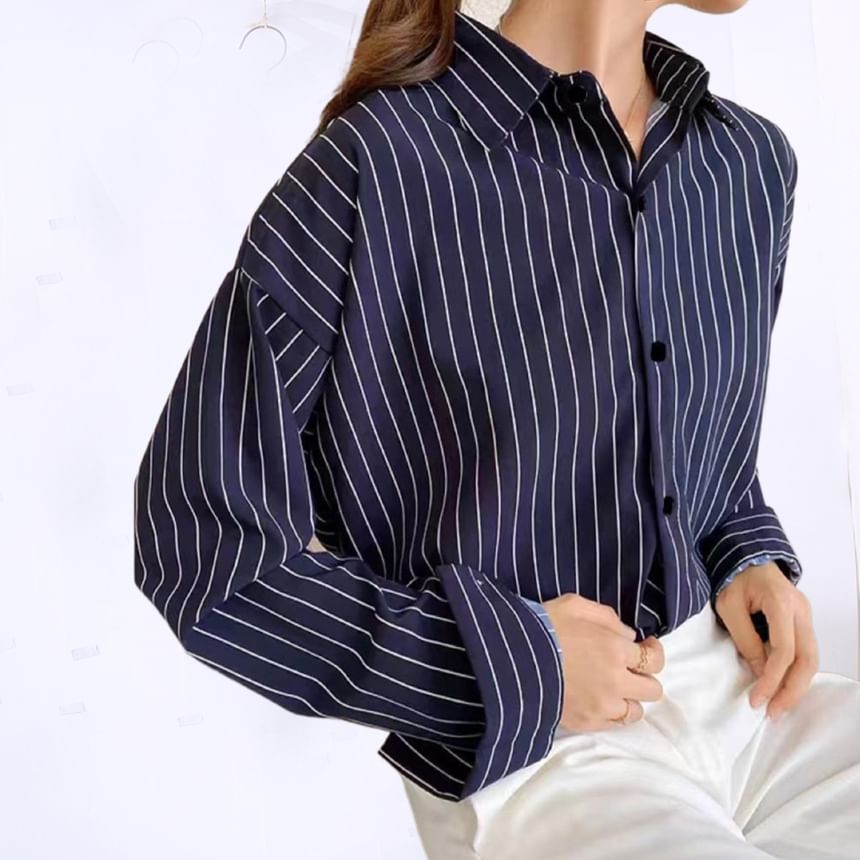 Striped Sleeved Casual Shirt