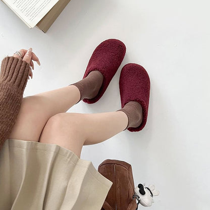 Plain Fleece Home Slippers