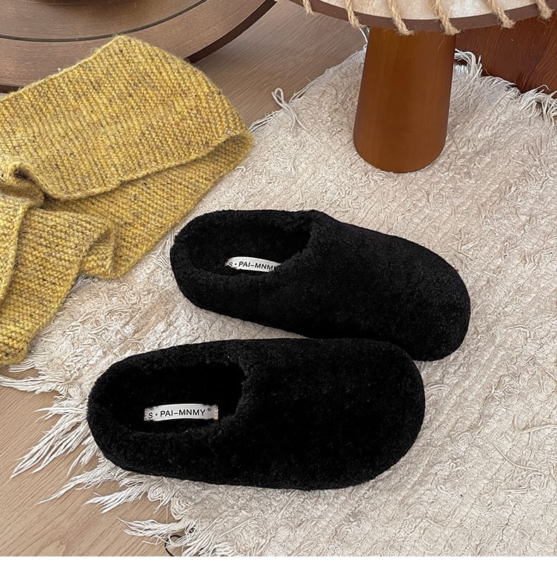 Plain Fleece Home Slippers