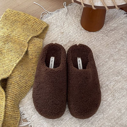 Plain Fleece Home Slippers