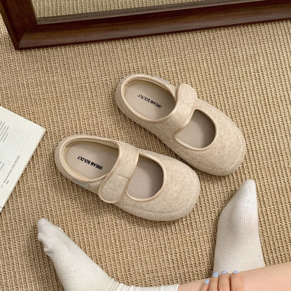 Felt Mary Jane Mules