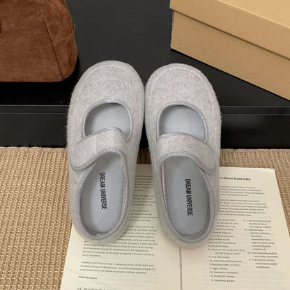 Felt Mary Jane Mules