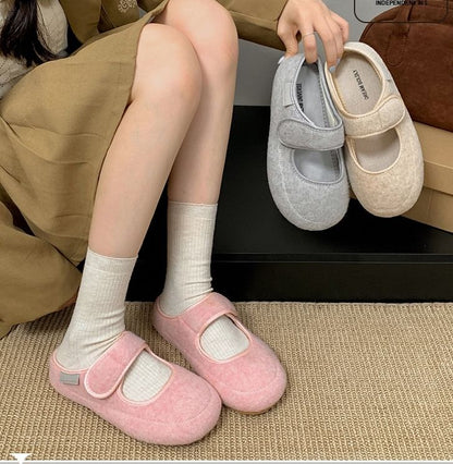 Felt Mary Jane Mules