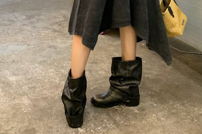 Asymmetrical Midi A-Line Skirt