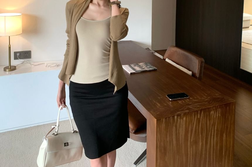 Cardigan, Cami Top & Mini Skirt Set