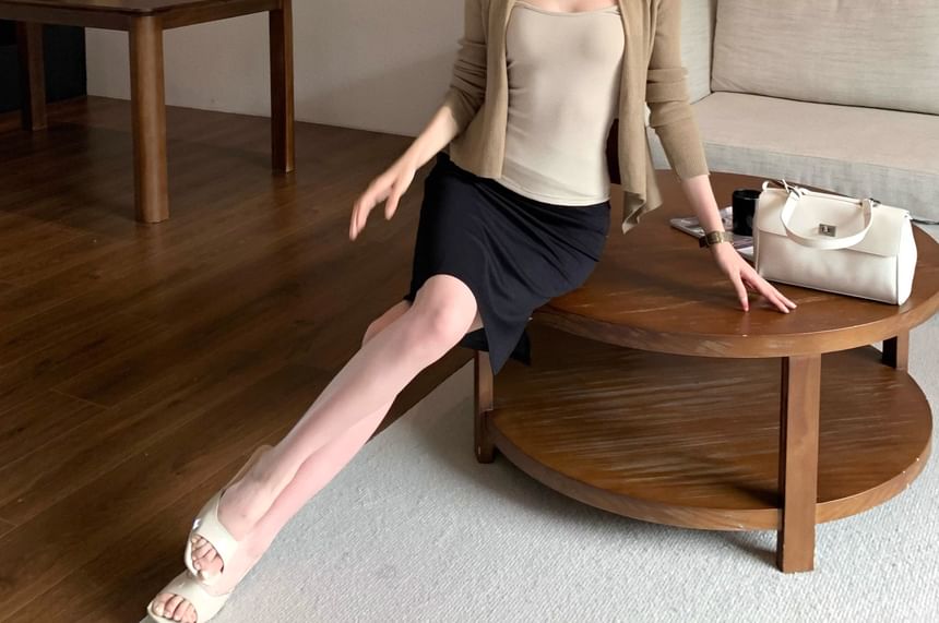 Cardigan, Cami Top & Mini Skirt Set