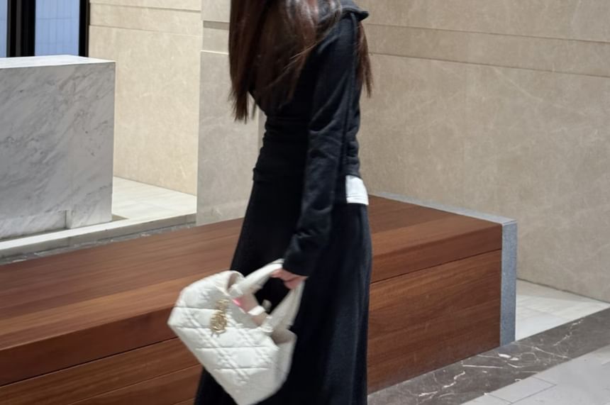 Hooded Top & Maxi A-Line Skirt Two-Piece