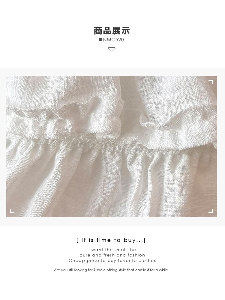 Tiered Mini A-Line Skirt with Drawstring