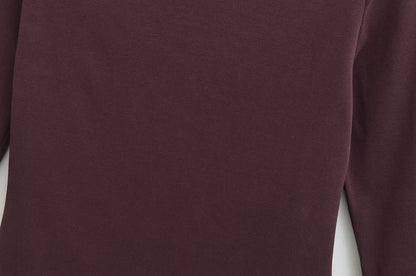 Plain Top with Boat Neckline and Elbow-Length Sleeves